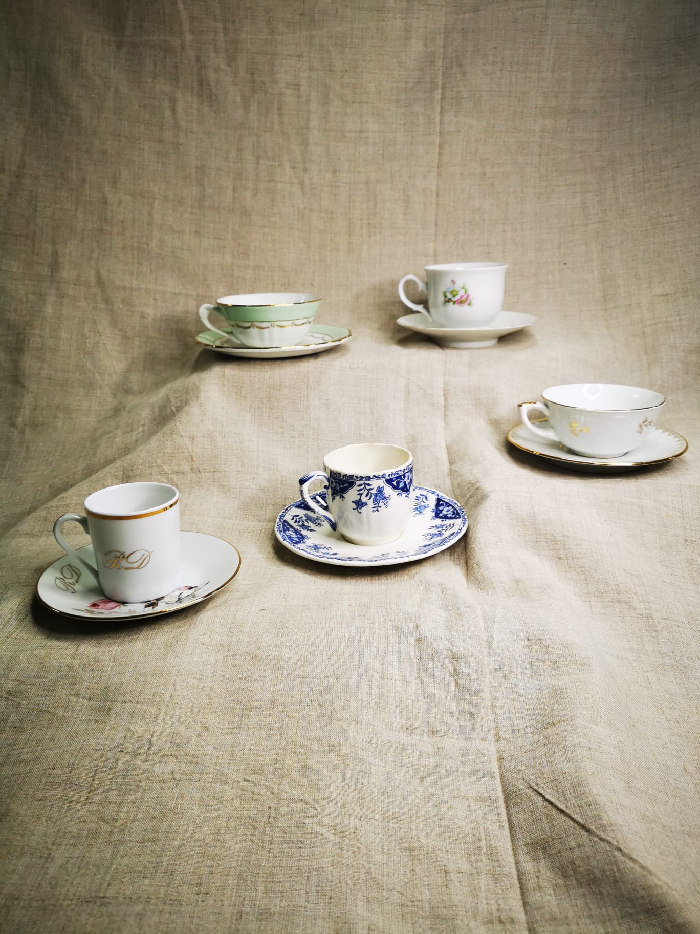 Tasse à Moustache Vintage - Bleu et Or - Darwin Shaving
